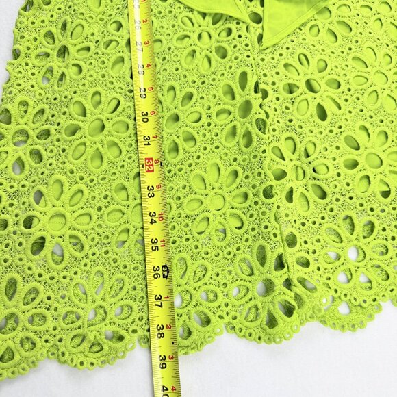 Robbie Bee Women's Mock Neck Sleeveless Tie Back Lime Lace Shift Dress Sz 4 NWT - Picture 13 of 13